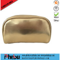 Hot selling gold PU leather make-up bag(COS16-001)